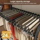 thumbnail image 3 of Perchero de Ropa con Ruedas y 24 Ganchos para Pantalones, Rack de Ropa Multifuncional de Metal con Ruedas Giratorias 360°, Ideal para Dormitorio y Lavandería, 3 of 7