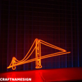 thumbnail image 2 of Craftnamesign Golden Gate Bridge Neon Sign, San Francisco Wall Art, Living Wall Decor, 2 of 4