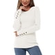 thumbnail image 1 of Suéter de punto para mujer, camisa de manga larga, suéter de canalé de invierno., 1 of 6