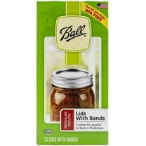Ball Mason Jar Regular Mouth Lids and Bands 12-Pack
