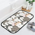 thumbnail image 2 of Floor Door Mats Bath Rugs Cartoon Cat , Entry Rug Non-Slip Washable Indoor Door Mat, Small Oriental Accent Throw Rug for Bedroom Kitchen Entryway Bathroom 23.6x15.7in Carpet Runner, 2 of 7