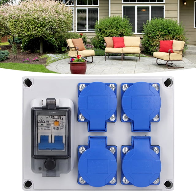 Enchufe de Pared ANGGREK Toma de Corriente Impermeable Alemana Carcasa de ABS 4 Posiciones