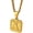 A, variant on Personalized Embossed Initial A-Z Pendant Necklace for Women Men | Sunburst Textured Square Letter Charm, Gold Plated Stainless Steel, Hip Hop Thin Cable Stackable Accessory