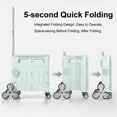 thumbnail image 3 of Folding Rolling Crate Cart, 110-200lbs Capacity, 2 Climbing + 2 Omni Wheels for Stair & Flat Floor, 3 of 9