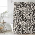 thumbnail image 4 of Happy Easter Bathroom Shower Curtains with 12 Hooks Waterproof Shower Curtain for Stalls and Bathtubs Vintage Rabbits Carrots Eggs Love Beige Decorative Bathroom Privacy Curtain 36x78 Inches, 4 of 9