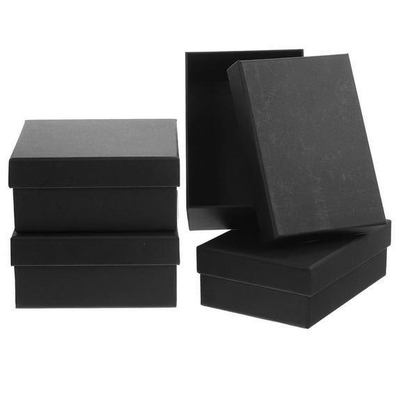 HORIALENCE 4Pcs Black Wrapping Box for Baby Shower 17x12x6in