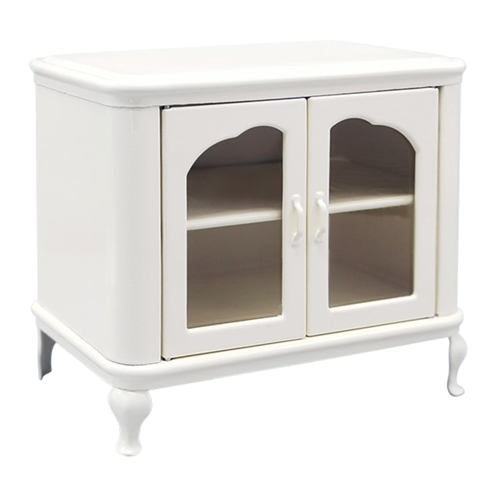1/6 Dollhouse Miniature Furniture Wooden Wine Cabinet Accessory Decor 