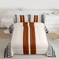 thumbnail image 2 of Homewish Geometric Stripes Full Size Comforter Sets 3-Piece for Teens Boys Girls,Vintage Aesthetic Bedding Comforter Set,Minimalist Retro Vintage Lightweight Bedding Sets,Microfiber Bedroom Decor, 2 of 8