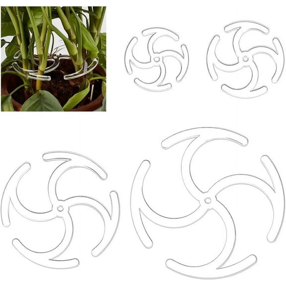1set Acrylic Plant Supports Plants Climbing Holder Rack for Garden Decoration Round 50~178x~4.5~5mm 4pcs/set