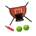 thumbnail image 1 of Mini trampolín de baloncesto con aro de baloncesto y soporte para exteriores con aro de seguridad para clavados. Accesorio para trampolín de todas las naranja, 1 of 8