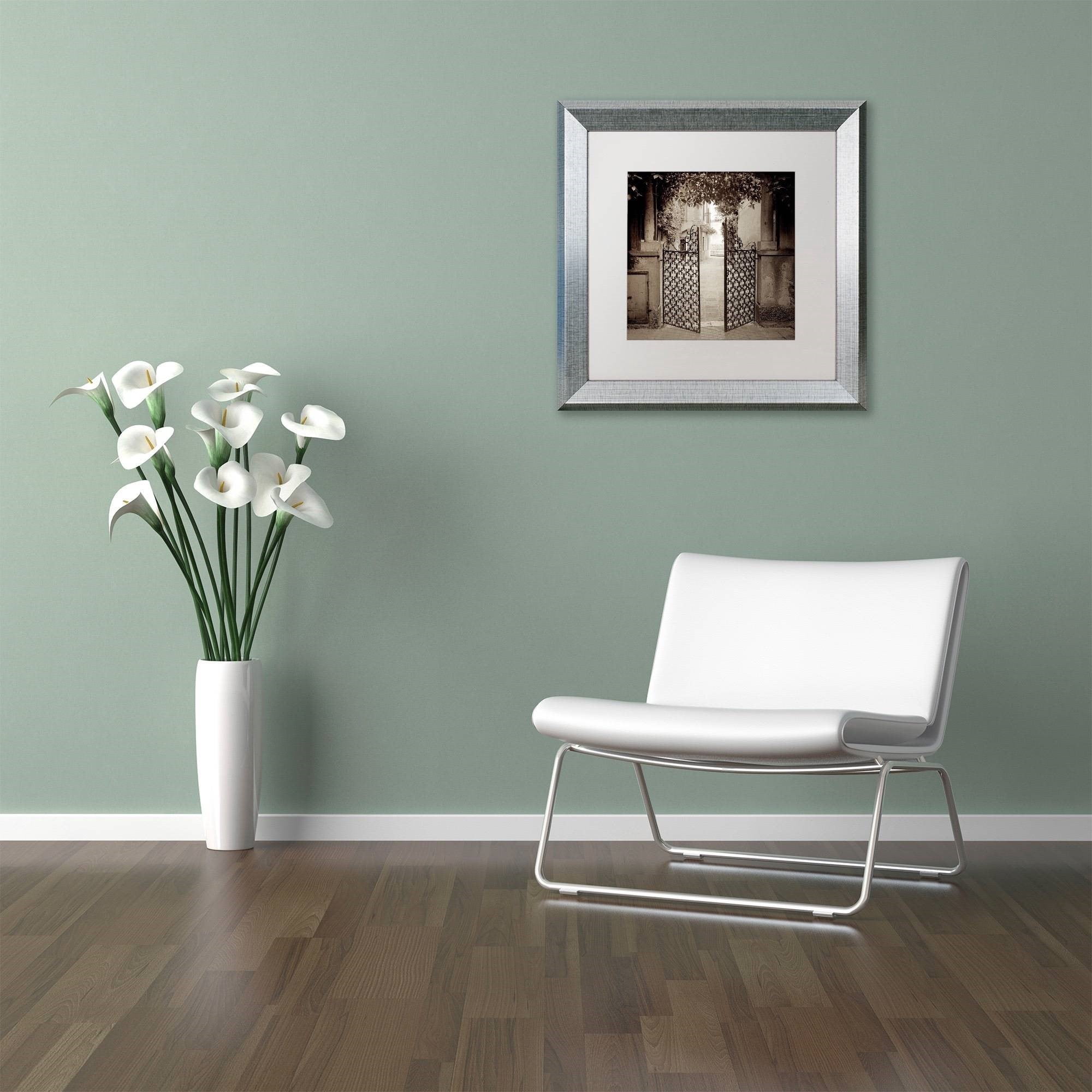 Trademark Fine Art "Venezia V" Canvas Art by Alan Blaustein, White Matte, Silver Frame