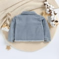 thumbnail image 5 of oqasdz Girls Jackets Children Fashion Denim Fall Small Children Long Sleeve Turn Down Collar Distressed Single Button Top Coat Outwear Size 2 Y-3 Y, 5 of 7