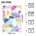 thumbnail image 2 of FORMRS 1-Subject Spiral Notebook 8" x 5" College Ruled 60 Refillable Sheet A5 Hard Cover, 2 Pack, Retro Simple Shapes, 2 of 7