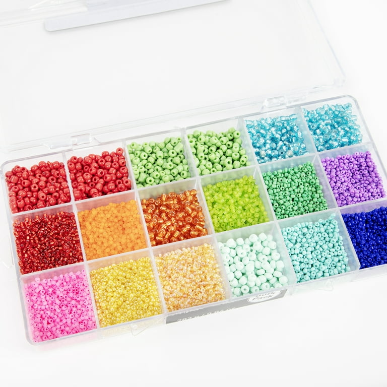 Rainbow Seed Bead Necklace. Rainbow Pattern & Black Seed Bead