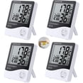 thumbnail image 3 of Higrómetro de temperatura digital LCD interior de 2 piezas con pantalla LCD medidor de temperatura medidor de humedad y tiempo del sistema 12 horas/24 horas con alarma Xemadio MZQ-0900-2, 3 of 8