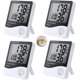 thumbnail image 3 of Higrómetro de temperatura digital LCD interior de 2 piezas con pantalla LCD medidor de temperatura medidor de humedad y tiempo del sistema 12 horas/24 horas con alarma Namotu MZQ-0900-2, 3 of 7