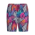 thumbnail image 3 of Yiaed Tropical Leaves for Men's Soft Sleep Pajama Short Lounging Pajama Shorts-Small, 3 of 8