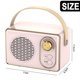 thumbnail image 2 of Altavoces estéreo inalámbricos retro, altavoces portátiles Bluetooth vintage con sonido potente, 2 of 7