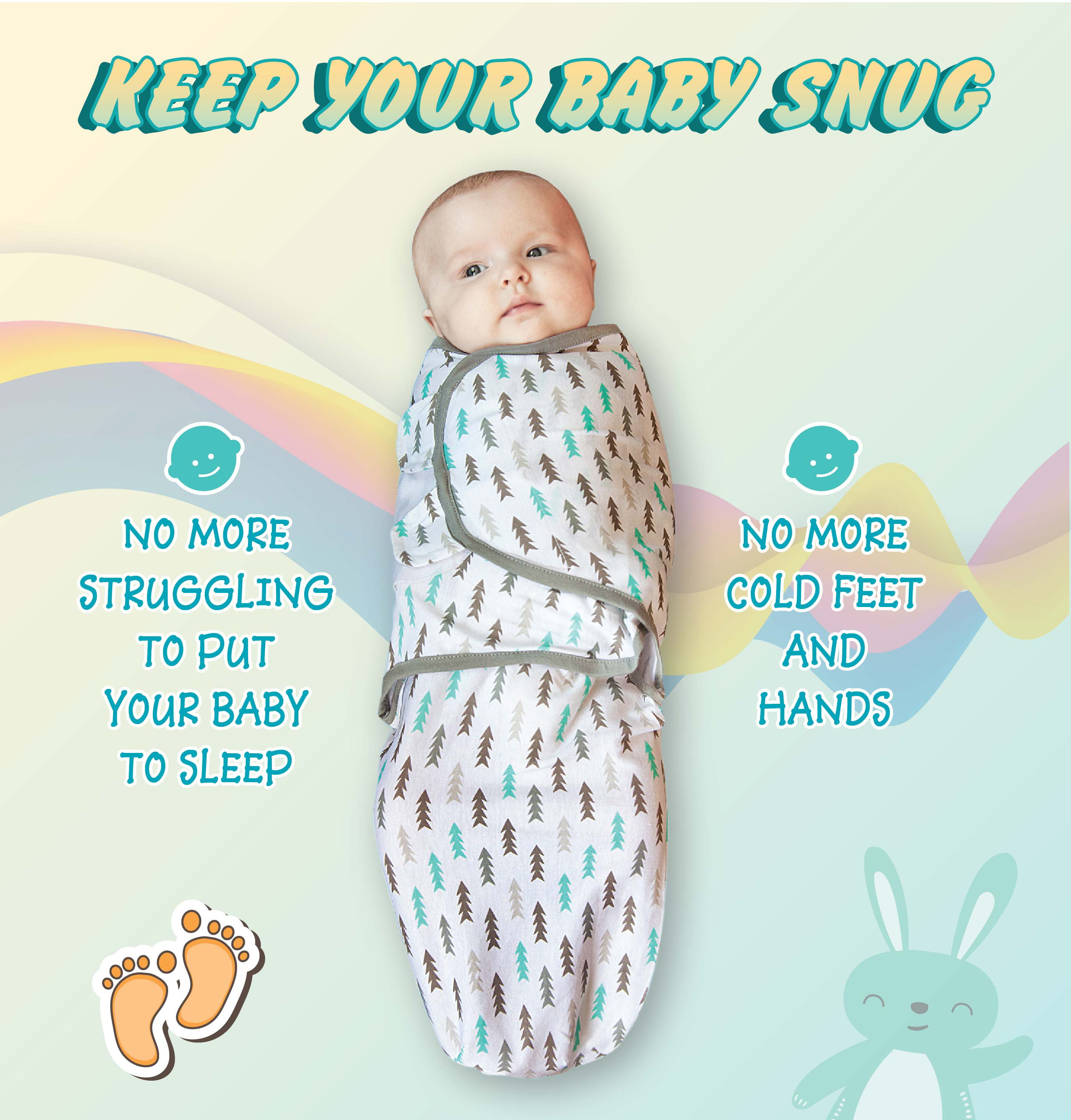 Bublo Baby Swaddle Blanket Boy Girl, 3 Pack Small-Medium Size Newborn  Swaddles 3-6 Month, Infant Adjustable Swaddling Sleep Sack 