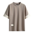 thumbnail image 4 of Men Blouses Lady Tee Shirt Athletic Tops Men Long Sleeve Active Wear Top Fall Trendy Tops Long Sleeved Mens Top Turtleneck Sleeve Neck Casual Short for Extra Small Grey 3XL, 4 of 5