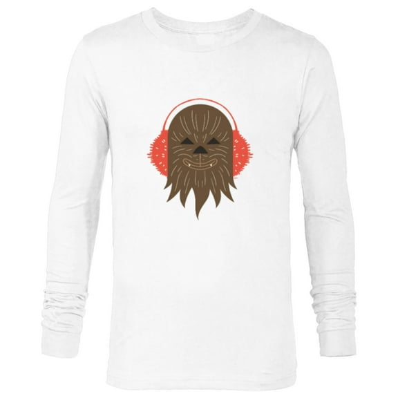 Star Wars Chewbacca Holiday Earmuffs - Long Sleeve T-Shirt for Men - Customized-White