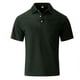 thumbnail image 2 of Ceisia Men's Slim Fit Short Sleeve Polo Shirt Solid Color Vertical Stripe Knit with Chest Pocket Army Green S Gifts, 2 of 6
