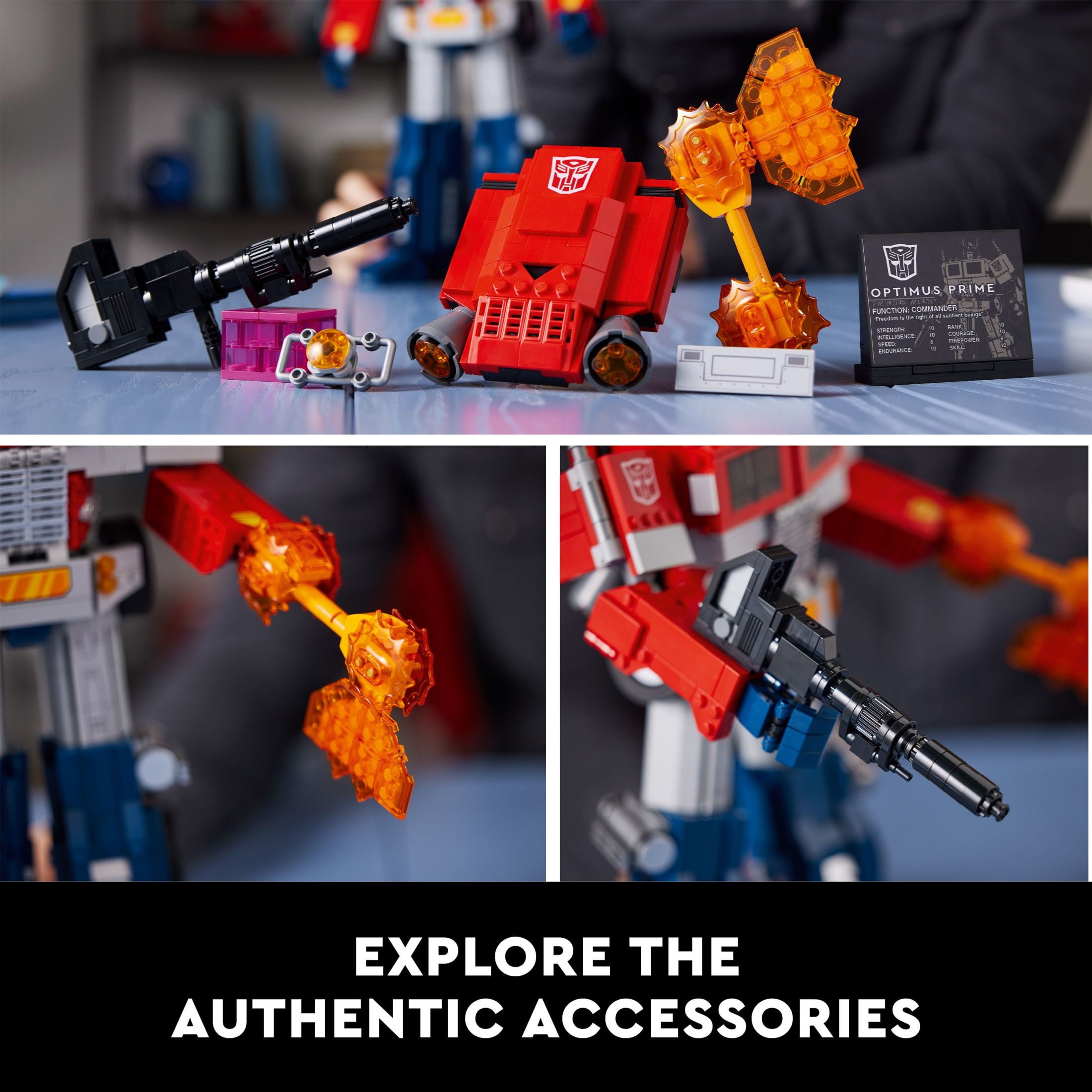 LEGO Icons Optimus Prime 10302 Transformers Figure, Collectible 2-in-1 Robot and Truck Model Building Kit for Adults, Great Gift Idea