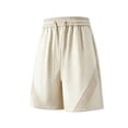 thumbnail image 4 of Besolor Mens Plus Size Running Shorts Drawstring Elastic Waisted Casual Loose Outdoor Athletic Track Shorts with Pockets(X-Large,White), 4 of 4