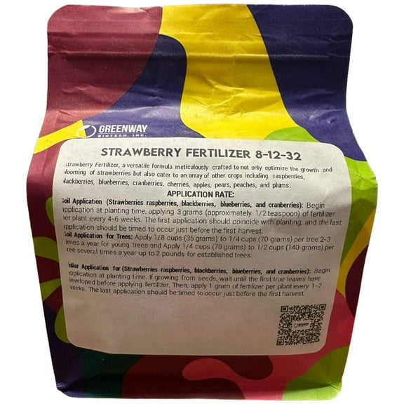 Strawberry Fertilizer 8-12-32 | Chelated Micronutrients | Hydroponics, Soil Foliar Application