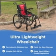 thumbnail image 3 of Journey SoLite C2 Ultra Lightweight Wheelchair for Adults – Foldable, Portable Manual Chair for Seniors Black with Blue Trim, 3 of 10