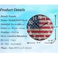 thumbnail image 2 of Dreamtimes Vintage USA Flag Round Wall Clock, 10 Inch Battery Operated Quartz Analog Quiet Desk Clock for Home,Kitchen,Office,School,Bathroom, 2 of 6