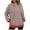 Red, variant on WREESH Women's Cozy Striped Hoodie Oversized Long Sleeve Casual Pullover Sweatshirt with Pocket Red