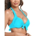 thumbnail image 4 of RELLECIGA Women's Push Up Bikini Top Knot Front Underwire Bathing Suit, 4 of 7