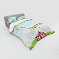 thumbnail image 3 of Ambesonne Colorful Bedding Set 3 Pcs, Circus Rainbow Clouds, Twin XL, Multicolor, 3 of 3