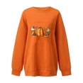 thumbnail image 3 of DianGeFu Hoodies for Women Plus Size Print Loose Long Sleeve Blouse 2024 Halloween Fashion Trendy(Orange,XXL), 3 of 4