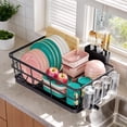 thumbnail image 3 of BEHERZT Large Stainless Steel Dish Drying Racks with Drainboard,Countertop Dish Drainer Rack,Kitchen Sink Dish Rack,Black, 3 of 6