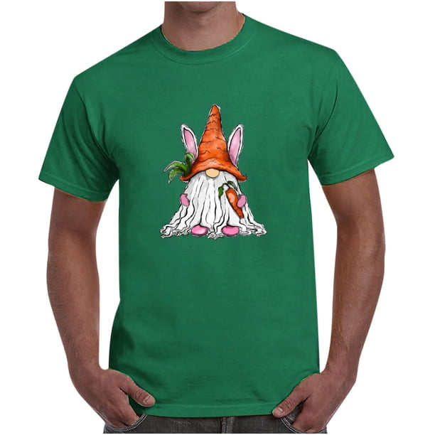 Camiseta de todos los días para hombre Camiseta de manga corta suelta informal con estampado de Pascua Pompotops oipoqjl31259