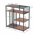 thumbnail image 4 of Topcobe Industrial Retro Small Bookcases Ladders 3 Tiers Shelves Bookshelf Rack Storage Shelf Display Unit for Home Décor Furniture, 4 of 5