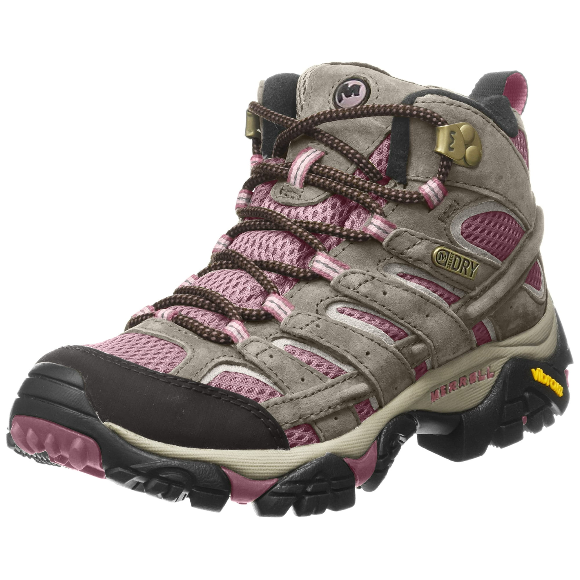 Merrell Women s Moab 2 Mid Waterproof Hiking Boot Boulder Blush 7.5 M US Walmart