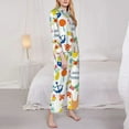 thumbnail image 4 of Disketp Pajamas Set Long Sleeve Sleepwear Womens Button Down Nightwear Pj Sets-Summer Animal, 4 of 9