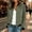 Green, variant on Women's Long Sleeve Jacket Women's Solid Color Button-Front Long Sleeve Jacket with Ribbed Contrast Panels and Kangaroo Pocket Casual Lined Outerwear Navy XXL