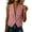 Pink plus size v neck vest a1, variant on Women Plus Size V Neck Sleeveless Button Down Casual Vest Solid Elegant Travel Tops Summer Blouses for Women, Pink 3XL
