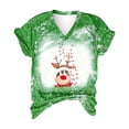 thumbnail image 3 of Tops Para Hombre Y Para Mujer Tops Con Estampado de Navidad Camisetas de Manga Corta Con Cuello en V de Alce Sueltas Casuales Odeerbi ODB182231, 3 of 6