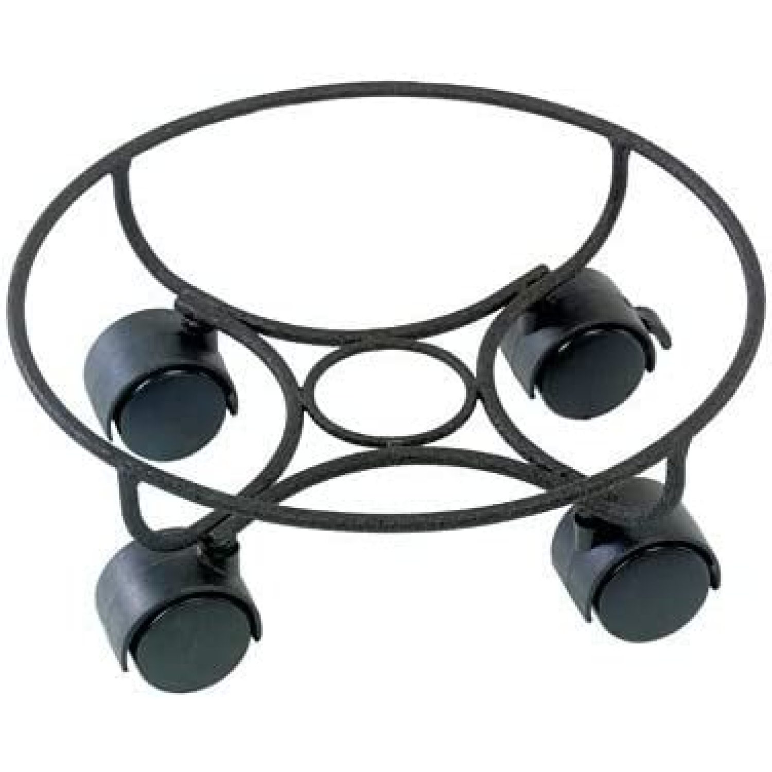 Gardman HeavyDuty Plant Caddies, Black, 10" dia, Pack of 4, Set of 4