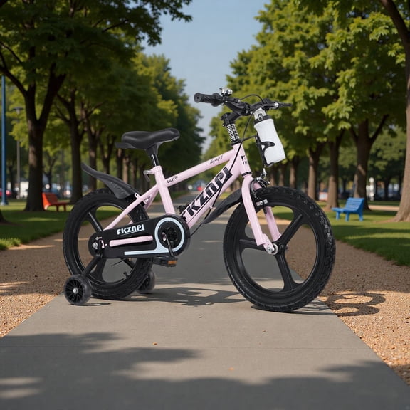 WRXELAN 16-Inch Children's Bicycle— High-carbon steel frame, magnesium alloy rims, glow-in-the-dark training wheels, adjustable seat, water bottle holder — Suitable for boys and girls ages 3–8