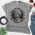 thumbnail image 2 of Off The Rails On A Crazy Twain T-shirt, Unisex Women's Men's Funny Mark Twain Pop Culture Gift, Dark Heather Gray, 3X-Large, 2 of 6