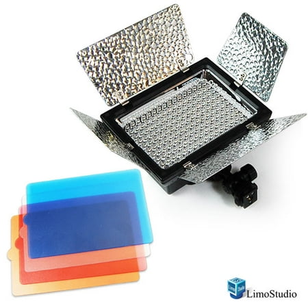 Loadstone Studio Photography 212 LED Barndoor Photo Video Camera Light Kit 4Color Filters,