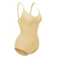 thumbnail image 4 of Bodysuit Tummy Control Thong Shapewear Backless Body Shaper Deep V-Neck Shaper, 4 of 8