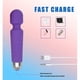 thumbnail image 4 of Masajeador de varita personal recargable Vibrador inalámbrico Potente palo de masaje eléctrico Vibrador de mano, palo de masaje de mano - Púrpura 203 * 45 mm, 4 of 4