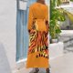 thumbnail image 3 of Vestido largo de tigre sentado, elegante y chic, para boda, noche, vestido de mujer, atuendo de festival para mujer, 3 of 5